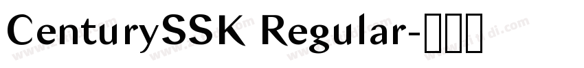 CenturySSK Regular字体转换
